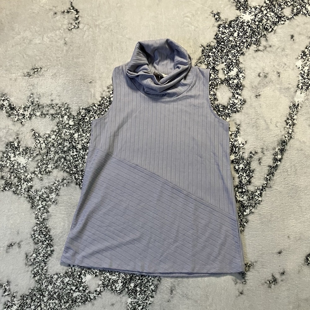 LOFT Outlet Top Size S Lavender Ribbed Cowl Neck Sleeveless Asymmetrical NWT
